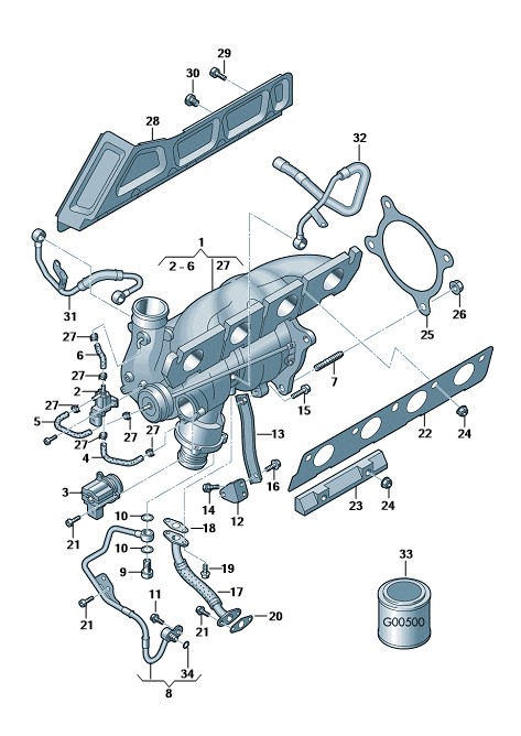 Podgląd obrazka: O-ring (nr katalogowy: 06E145117A)