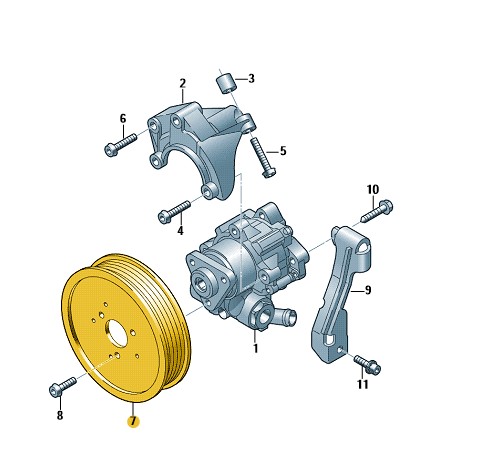 Podgląd obrazka: Koło pasowe (nr katalogowy: 06E145255C)