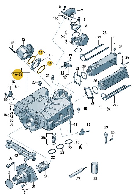 Podgląd obrazka: O-ring (nr katalogowy: 06E145272C)