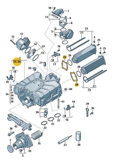 Podgląd obrazka: USZCZELKA (nr katalogowy: 06E145723A)