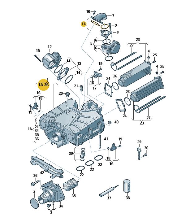 Podgląd obrazka: Zestaw uszczelek (nr katalogowy: 06E198012A)