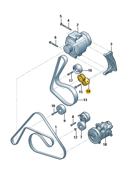 Podgląd obrazka: Napinacz paska klinowego (nr katalogowy: 06E903133AC)