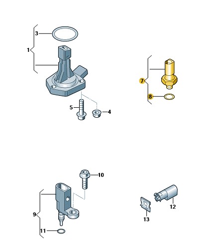 Podgląd obrazka: Czujnik ciśnienia (nr katalogowy: 06E906054J)