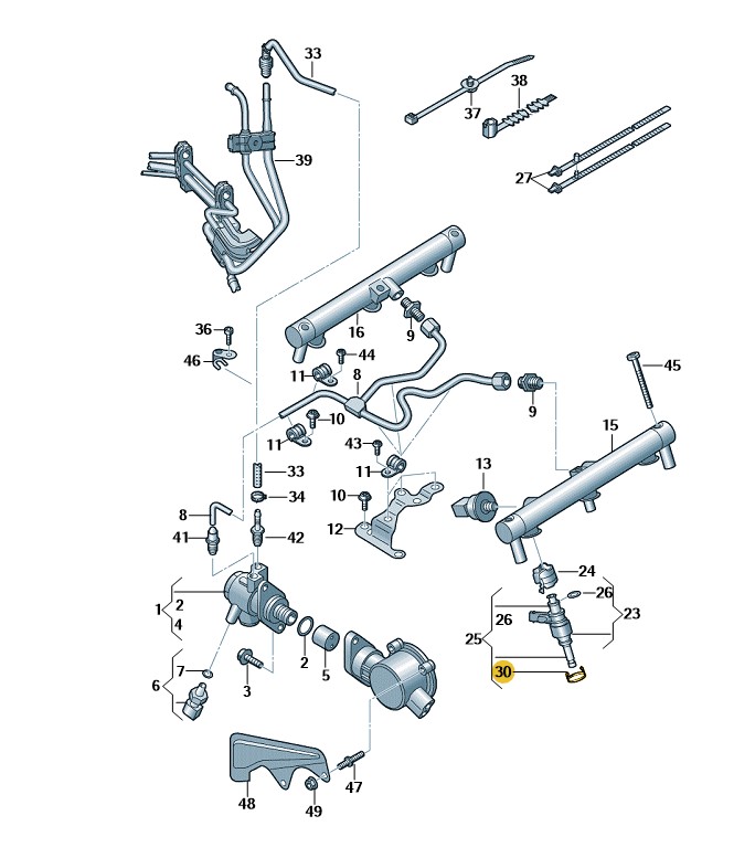 Podgląd obrazka: Pierścień pośredni (nr katalogowy: 06E906189G)