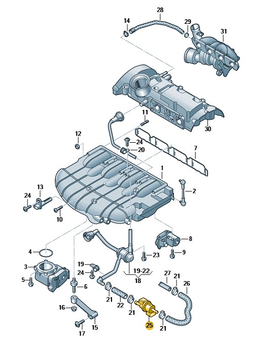 Podgląd obrazka: Zawór (nr katalogowy: 06E906517A)