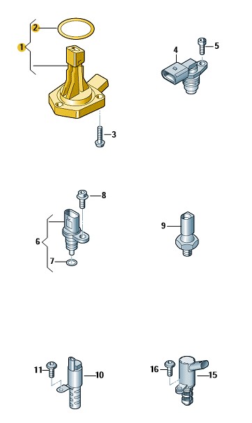 Podgląd obrazka: Czujnik poziomu oleju (nr katalogowy: 06E907660C)