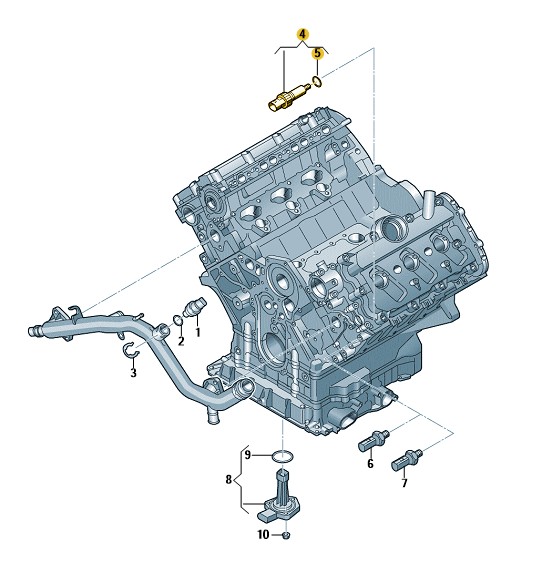 Podgląd obrazka: Czujnik temperatury (nr katalogowy: 06E919501A)