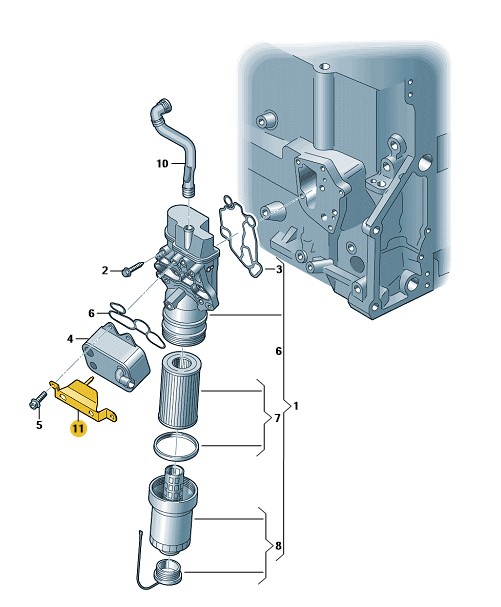 Podgląd obrazka: uszczelka (nr katalogowy: 06F115441B)