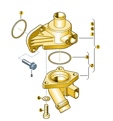 Podgląd obrazka: Regulator płynu chłodzącego (nr katalogowy: 06F121111F)