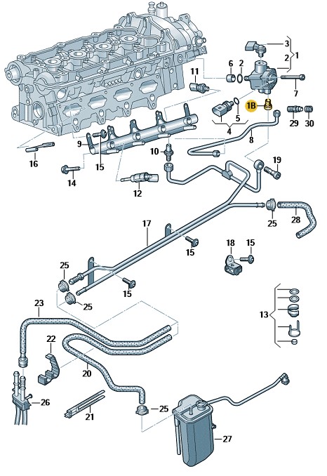 Podgląd obrazka: Króciec gwintowany (nr katalogowy: 06F127213B)