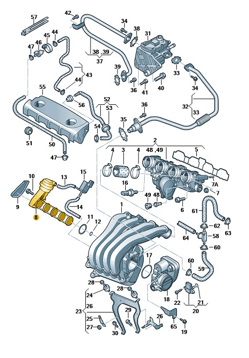 Podgląd obrazka: Zespół napędu regulacji (nr katalogowy: 06F133619A)