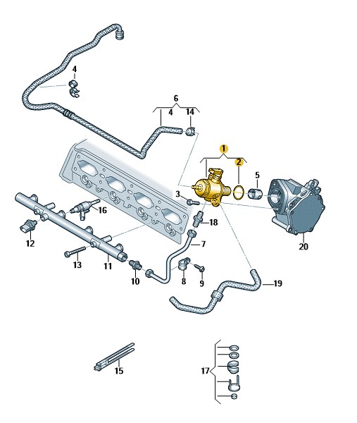 Podgląd obrazka: Pompa paliwa (nr katalogowy: 06G127027R)