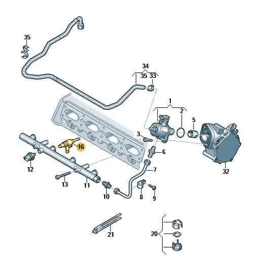 Podgląd obrazka: Zawór wtryskujący (nr katalogowy: 06G906036AH)