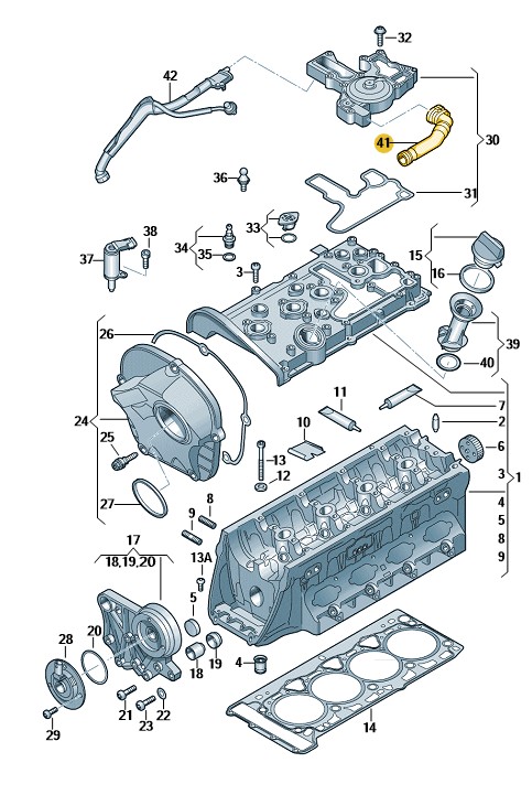 Podgląd obrazka: przewod odpowietrzajacy (nr katalogowy: 06H103223D)