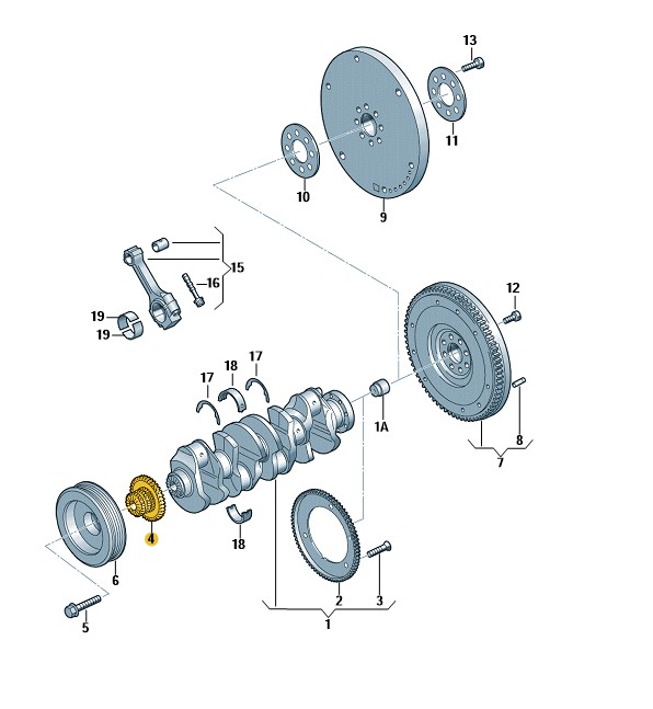 Podgląd obrazka: Koło łańcuchowe (nr katalogowy: 06H105209AT)