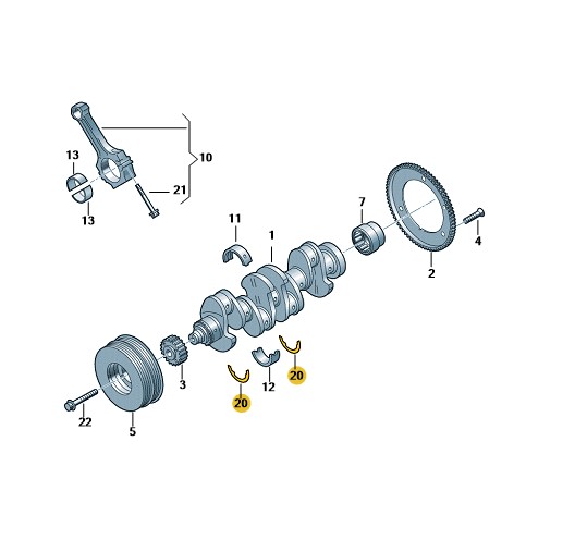 Podgląd obrazka: Tlumik drgan skrętnych (nr katalogowy: 06H105243Q)