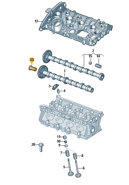 Podgląd obrazka: Zawór sterujący (nr katalogowy: 06H109257C)