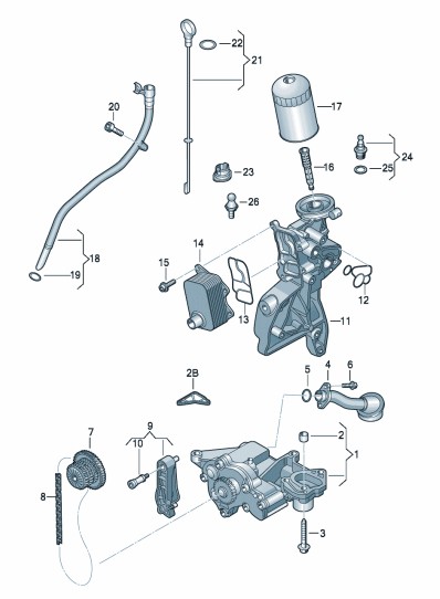 Podgląd obrazka: Napinacz łańcucha (nr katalogowy: 06H109507M)