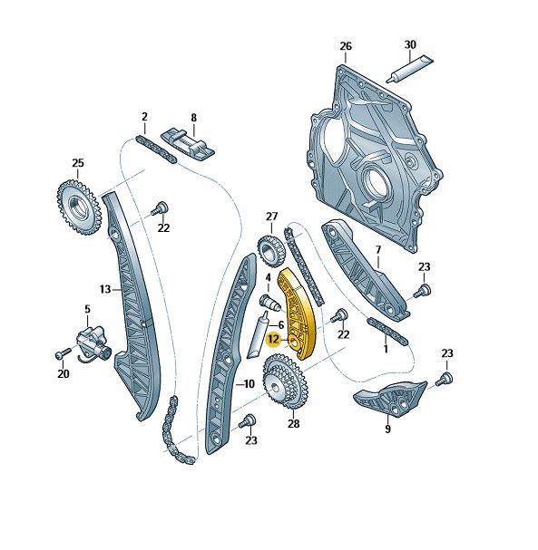 Podgląd obrazka: Szyna slizgowa (nr katalogowy: 06H109509P)