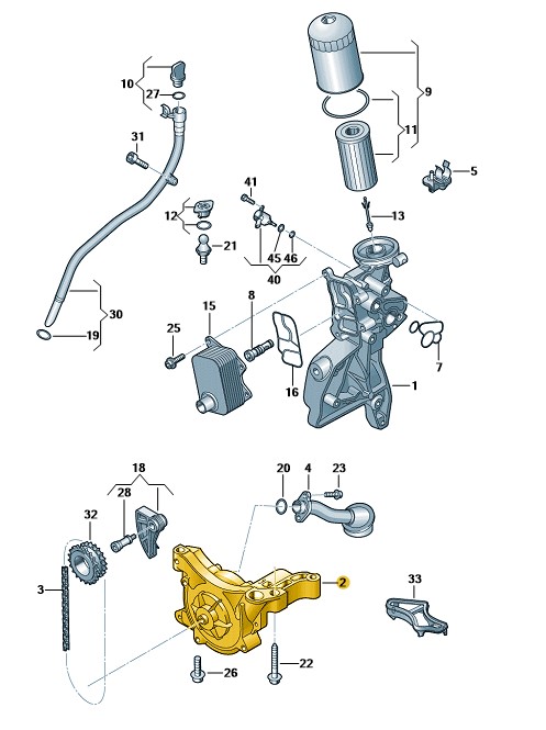 Podgląd obrazka: Pompa oleju (nr katalogowy: 06H115105GC)