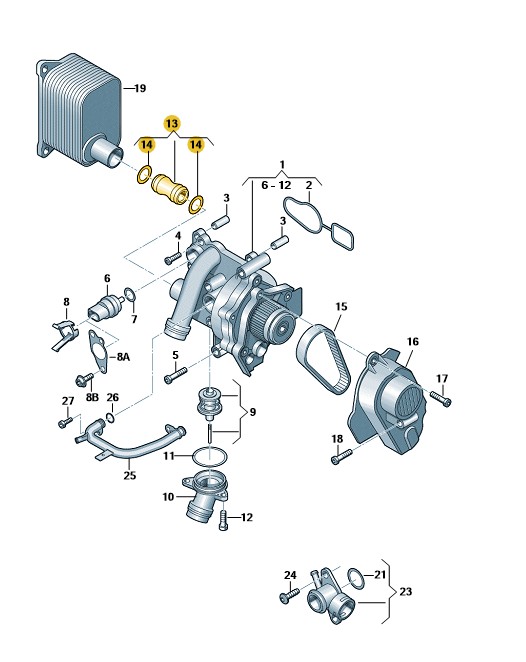 Podgląd obrazka: Króciec przył.z pierśc.uszczel (nr katalogowy: 06H121131C)