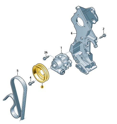 Podgląd obrazka: Koło pasowe (nr katalogowy: 06H145255E)