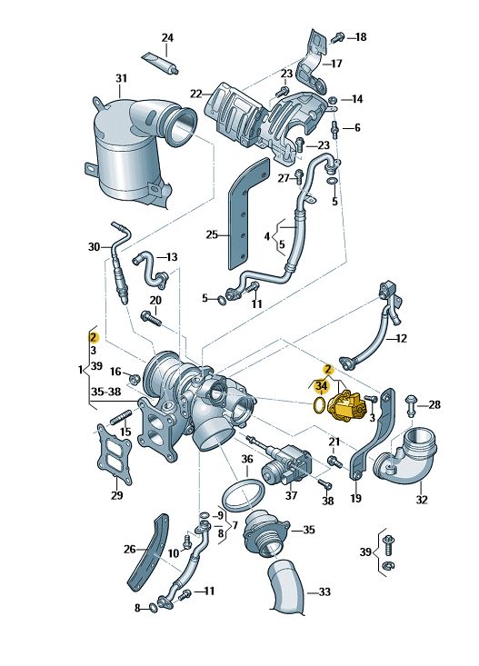 Podgląd obrazka: Zawór odcinający (nr katalogowy: 06H145710J)