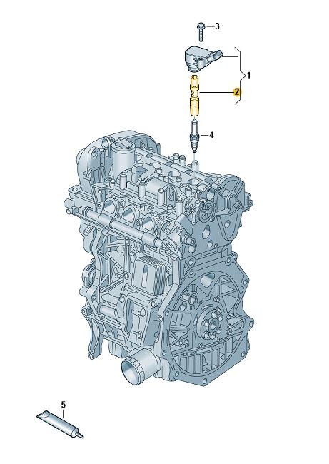 Podgląd obrazka: Nasadka świecy zapłon. (fajka) (nr katalogowy: 06H905199C)