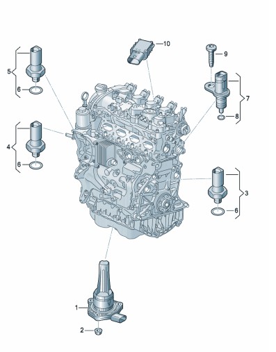Podgląd obrazka: Czujnik ciśnienia (nr katalogowy: 06H906052B)