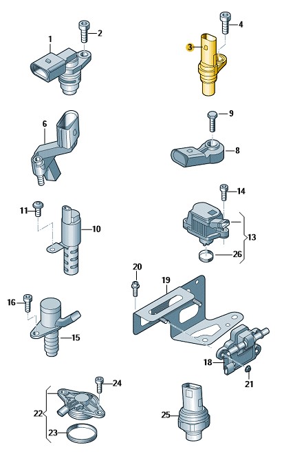 Podgląd obrazka: Nadajnik impulsow (nr katalogowy: 06H906433D)
