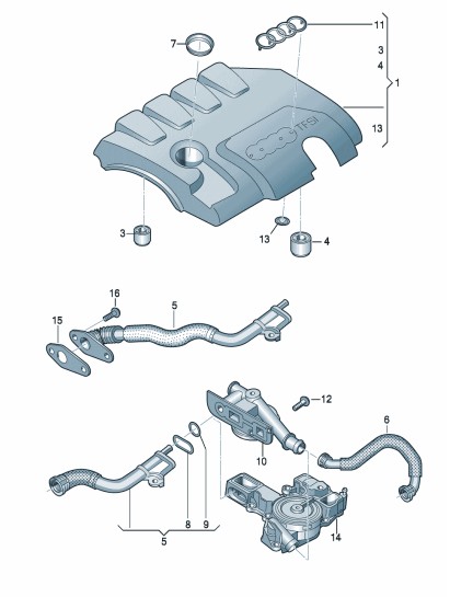 Podgląd obrazka: Rura odpowietrzajaca (nr katalogowy: 06J103213E)