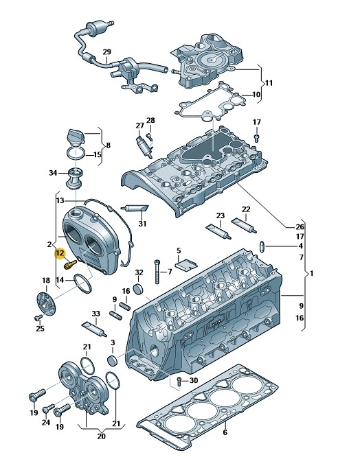 Podgląd obrazka: Śruba imbusowa soczewkowa z tulejką prow (nr katalogowy: 06J103831)