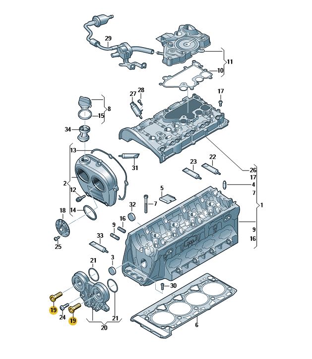 Podgląd obrazka: Zawór sterujący (nr katalogowy: 06J109257Q)