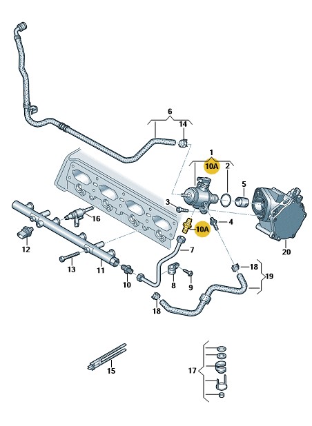 Podgląd obrazka: Króciec przyłączeniowy (nr katalogowy: 06J127065C)