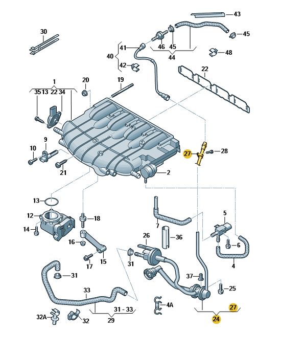Podgląd obrazka: 1 zestaw przewodow z opaskami (nr katalogowy: 06J133781CE)