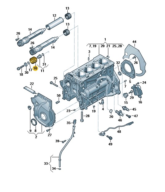 Podgląd obrazka: Koło łańcuchowe (nr katalogowy: 06K103319C)