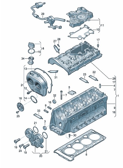 Podgląd obrazka: uszczelka (nr katalogowy: 06K103484F)