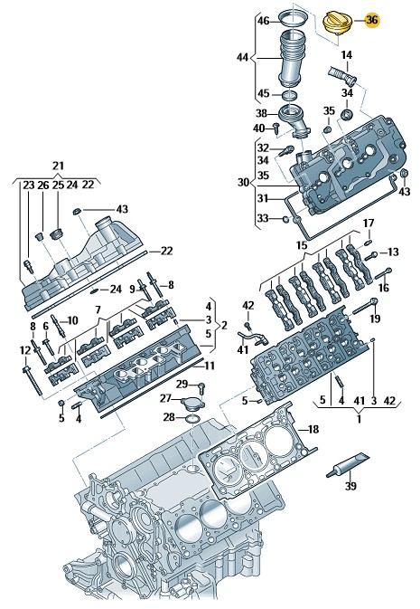 Podgląd obrazka: Zaślepka (nr katalogowy: 06K103485B)