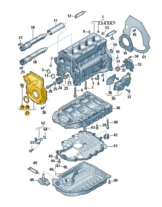 Podgląd obrazka: Obudowa napędu kół (nr katalogowy: 06K109210AF)