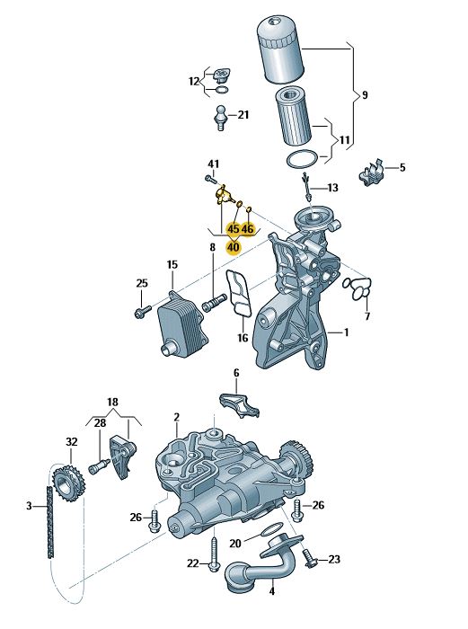Podgląd obrazka: Zawór sterujący (nr katalogowy: 06K115243AB)