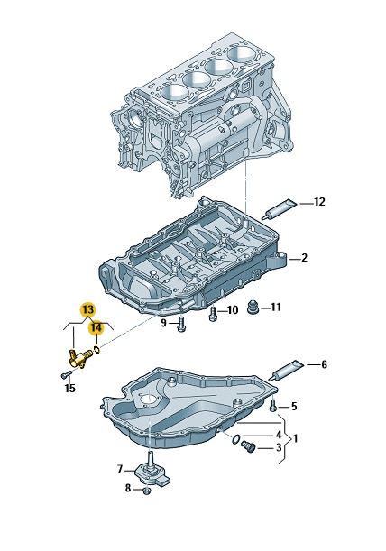 Podgląd obrazka: Zawór sterujący (nr katalogowy: 06K115243L)