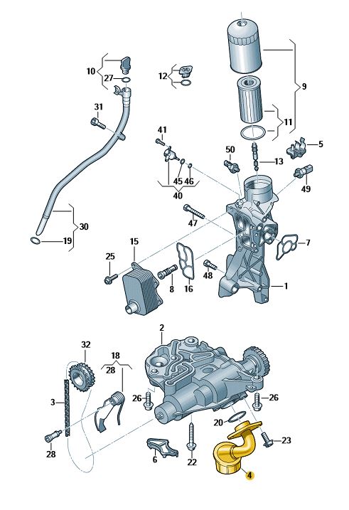 Podgląd obrazka: Kanał ssący (nr katalogowy: 06K115251J)