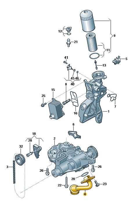 Podgląd obrazka: Kanał ssący (nr katalogowy: 06K115251M)