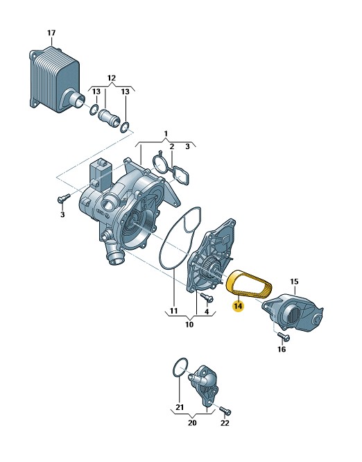 Podgląd obrazka: Pasek zebaty (nr katalogowy: 06K121605C)
