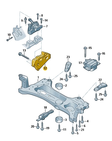 Podgląd obrazka: Podpora silnika (nr katalogowy: 06K199207A)
