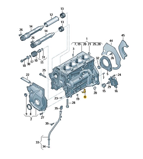 Podgląd obrazka: Dysza wtrysku oleju (nr katalogowy: 06L103154G)
