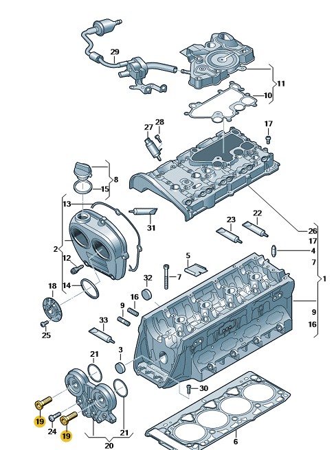Podgląd obrazka: Zawór sterujący (nr katalogowy: 06L109257F)