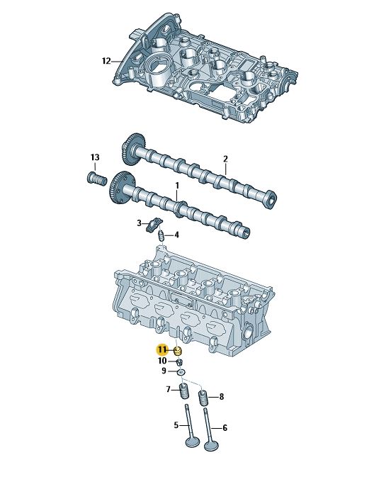 Podgląd obrazka: Uszczelka trzonka zaworu (nr katalogowy: 06L109675)