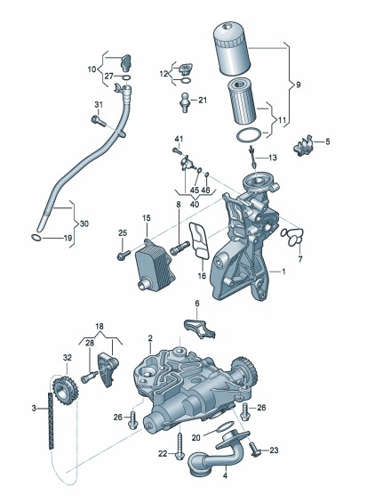 Podgląd obrazka: Kanał ssący (nr katalogowy: 06L115251S)