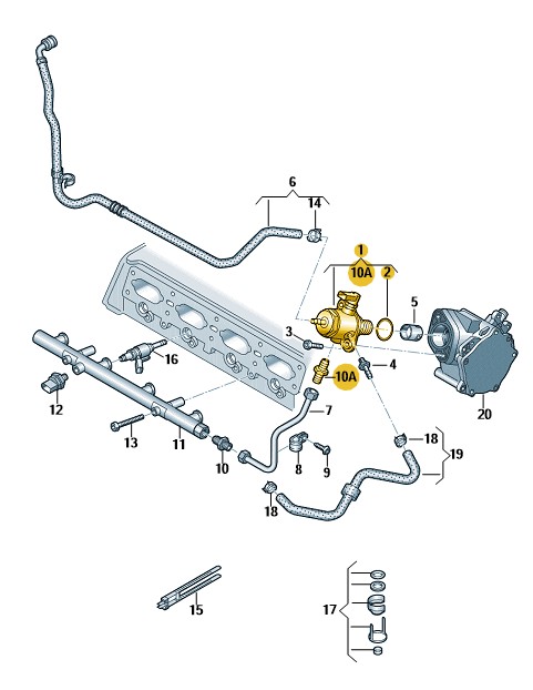 Podgląd obrazka: Pompa paliwa (nr katalogowy: 06L127025T)